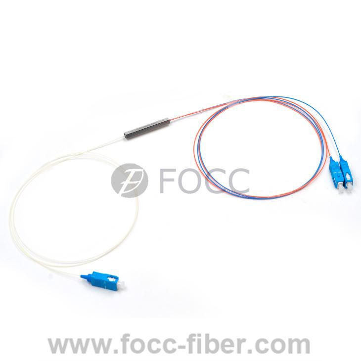 1x2 PLC Fiber Splitter, Mini-moduuli, SC / UPC